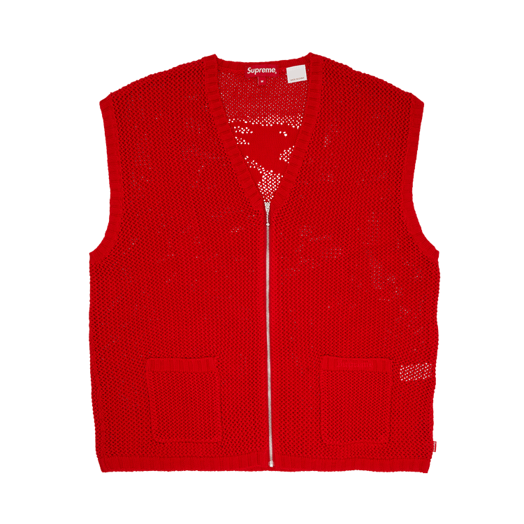 Buy Supreme Dragon Zip Up Sweater Vest 'Red' - SS23SK21 RED | GOAT