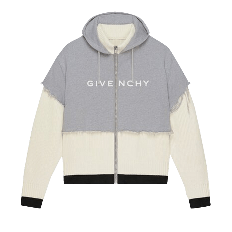 Buy Givenchy Layered Zipped Hoodie 'Faded Black