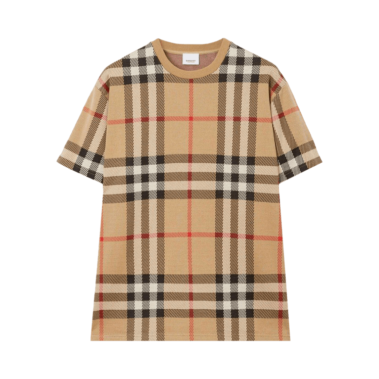 Buy Burberry Check Jacquard T-Shirt 'Archive Beige' - 8072665 | GOAT