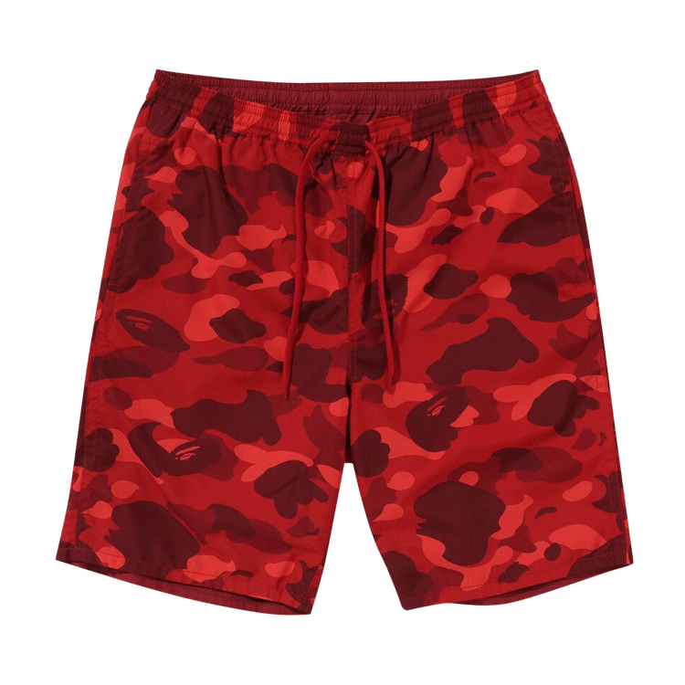 Bape Color Camo Shark Reversible Shorts Red Culture Circle