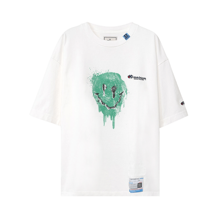 Buy Maison Mihara Yasuhiro Smily Face Printed T-Shirt 'White