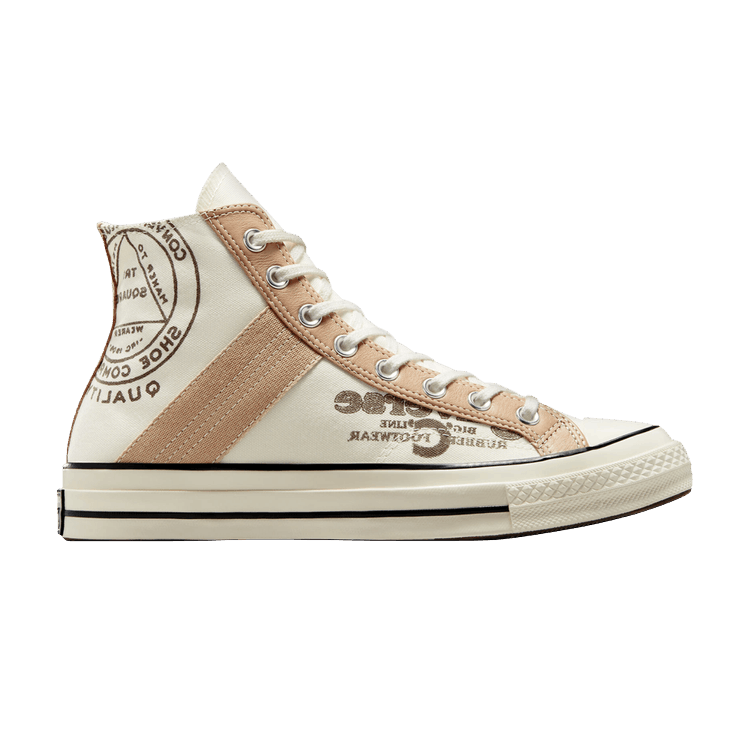 Chuck 70 Leather Overlay High 'Egret Champagne Tan'