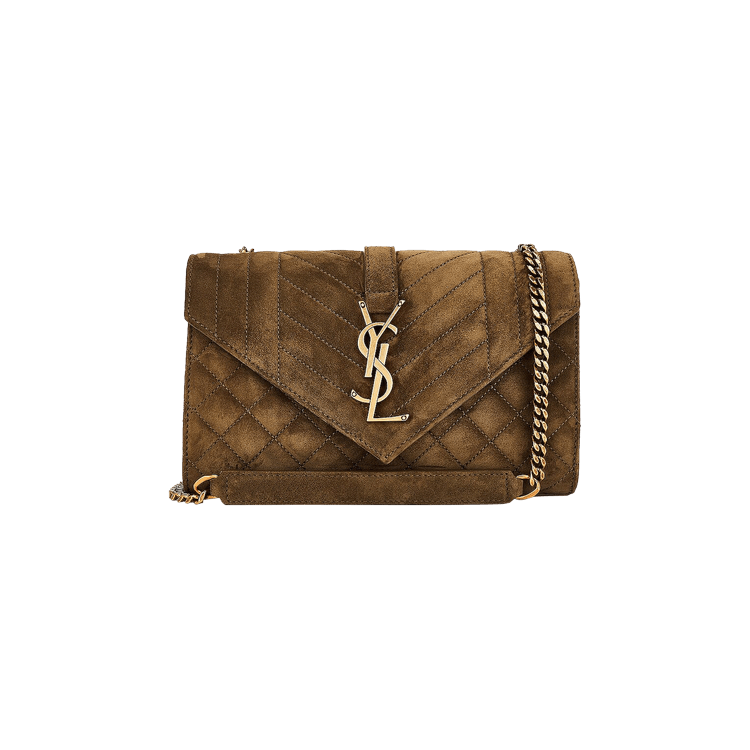 Saint Laurent Envelope Small Wallet 'Brun Metallise' | Brown | Women's Size Onesize