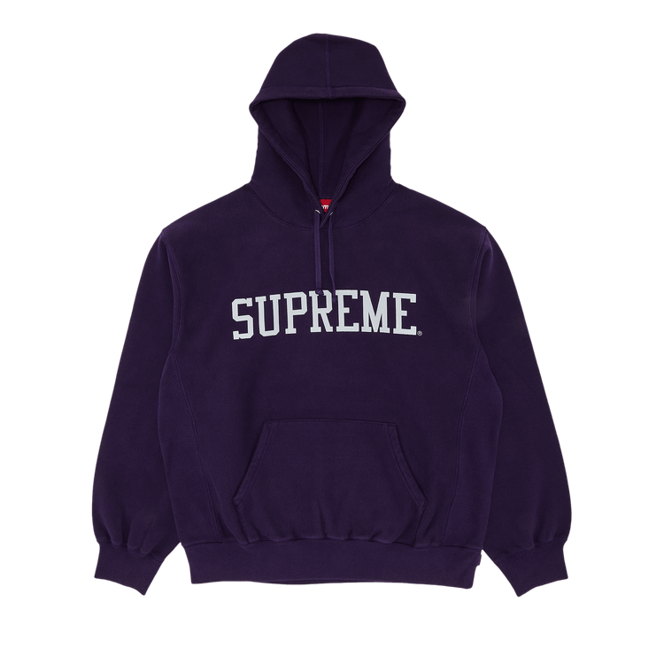 Buy Supreme Varsity Hooded Sweatshirt 'Dark Purple' - FW23SW55 DARK PURPLE  | GOAT