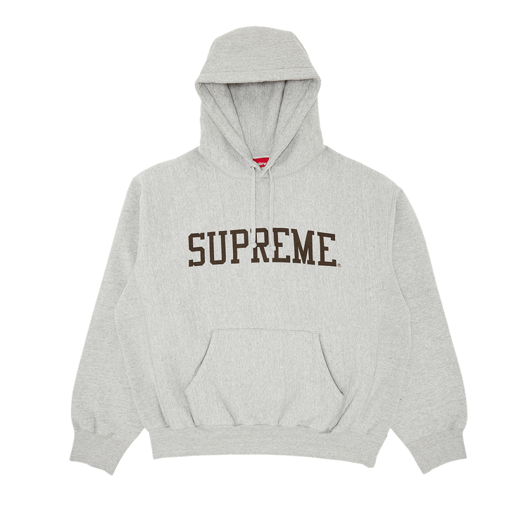 Buy Supreme Varsity Hooded Sweatshirt 'Heather Grey Buy Supreme Varsity Hooded Sweatshirt 'Heather Grey