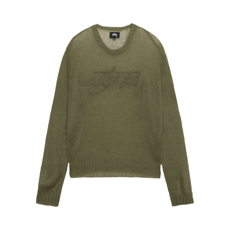 Buy Stussy Loose Knit Logo Sweater 'Cypress' - 117180 CYPR