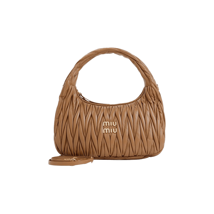 Buy Miu Miu Matelasse Mini Hobo Bag 'Caramel' - 5BC125 N88