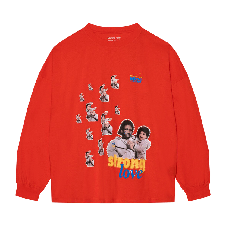 Buy Martine Rose Oversized Long-Sleeve T-Shirt 'Red