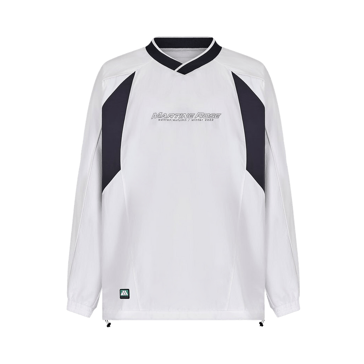 Martine Rose Sports Pullover White/Navy - Calico Club