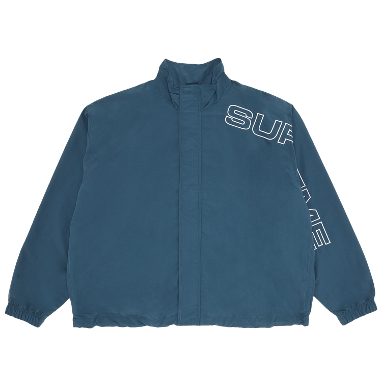 Buy Supreme Spellout Embroidered Track Jacket 'Dark Blue' - FW23J109 ...