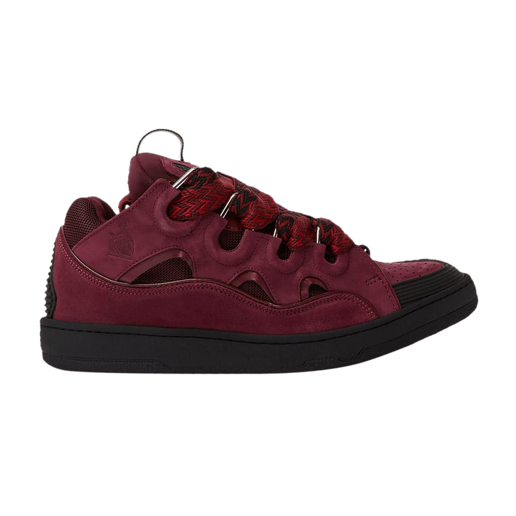 LANVIN ロコ刺繍トロストリンクフティ RMHO0009J233H23 10 Buy Lanvin Curb Sneakers 'Poppy Red Black' - FM SKRK11 HAIR