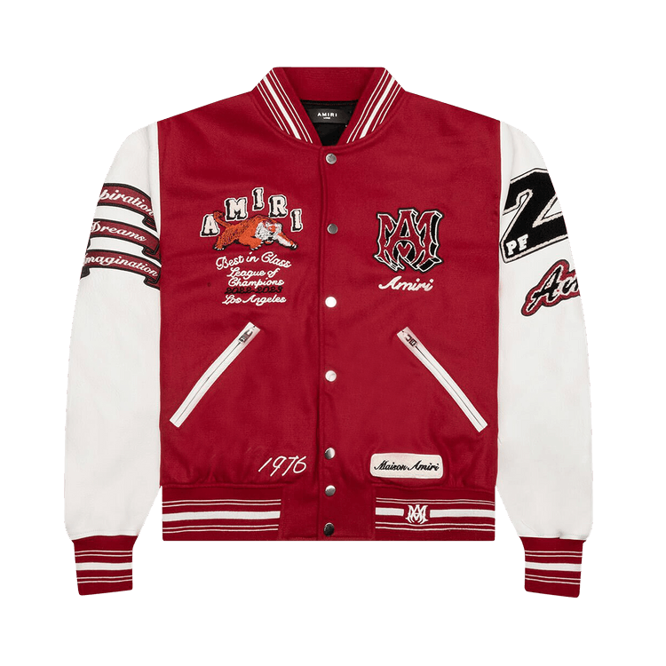 Buy Amiri Vintage Patch Varsity Bomber Jacket 'Red