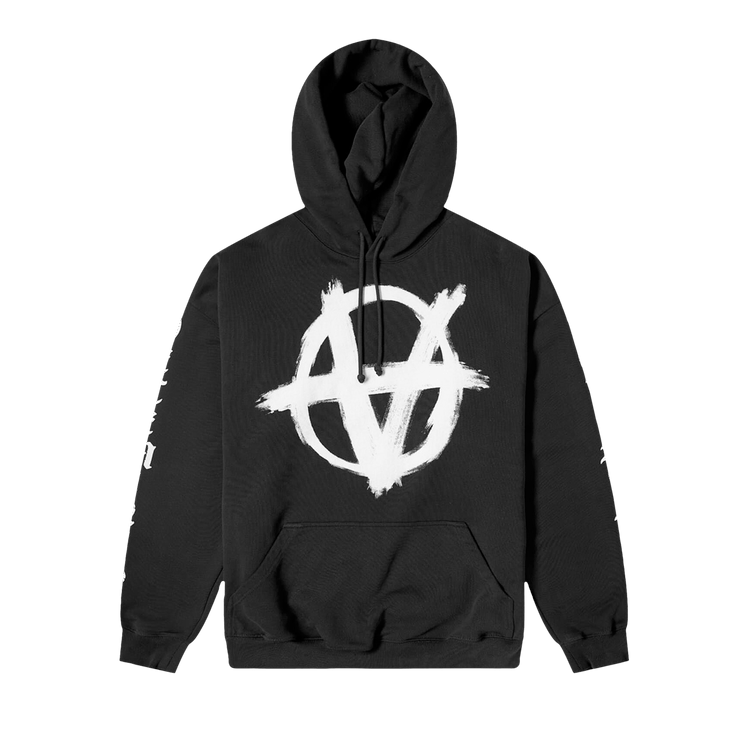 Buy Vetements Reverse Anarchy Hoodie Black White UE54HD260X