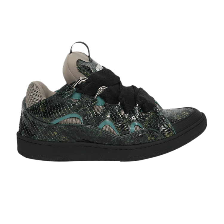 Lanvin Curb Sneakers Bottle Green Python Culture Circle