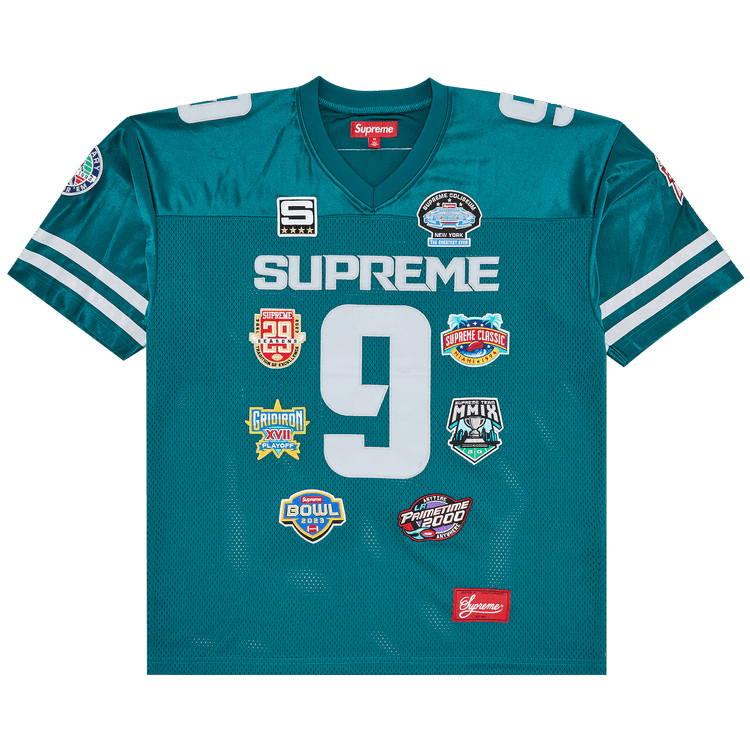 Buy Supreme Championships Embroidered Football Jersey 'Dark Teal