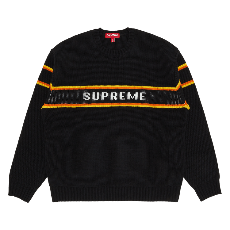 Supreme chest stripe sweater ivory clearance