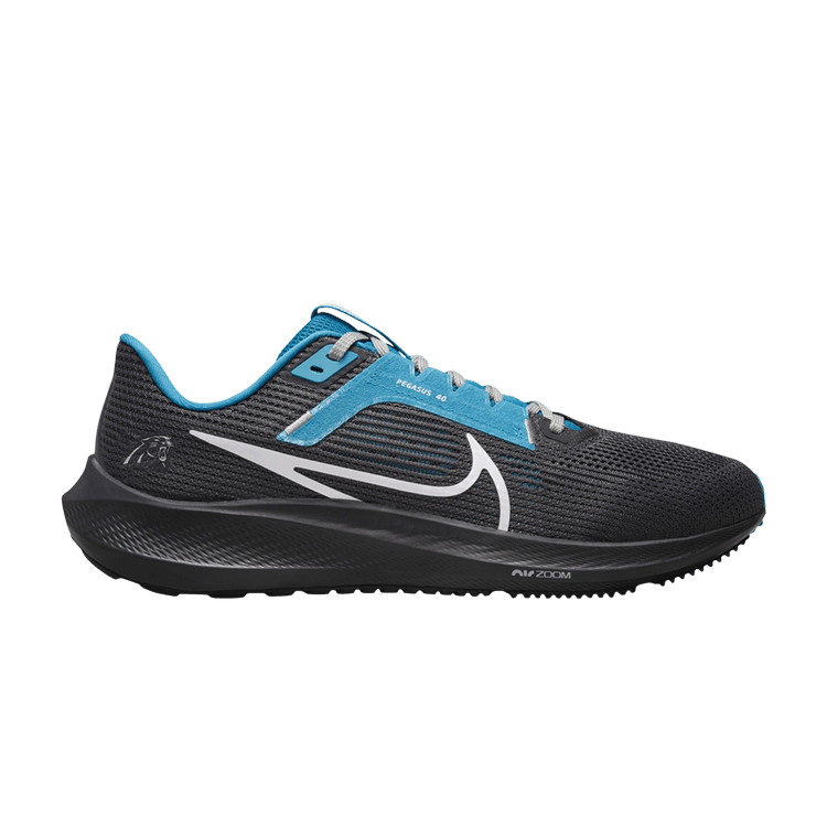 Nike Men's Pegasus 40 (NFL Carolina Panthers) Road Running Shoes in Grey, Size: 10.5 | DZ6010-001