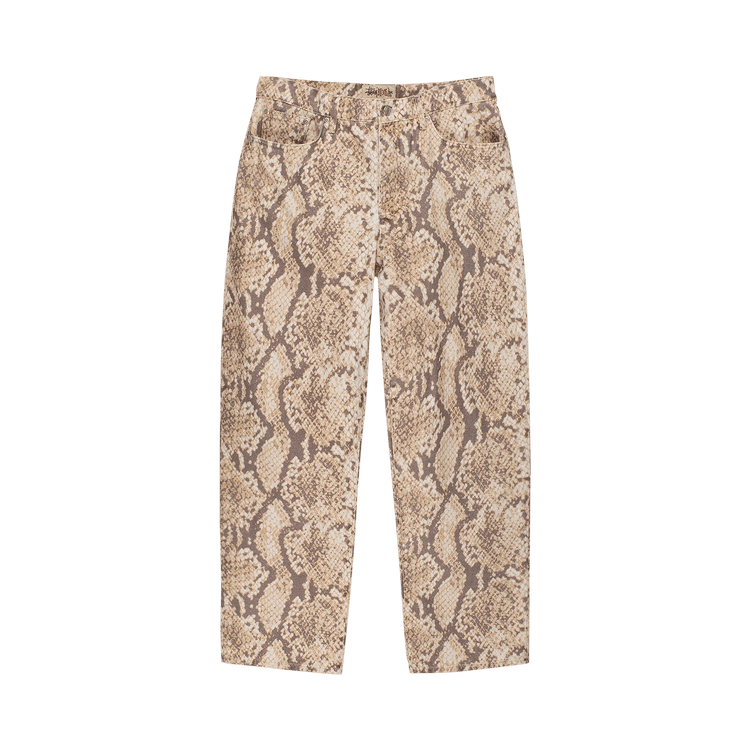 Size 30 Stussy Washed Canvas Big Ol' Jeans 'Python'