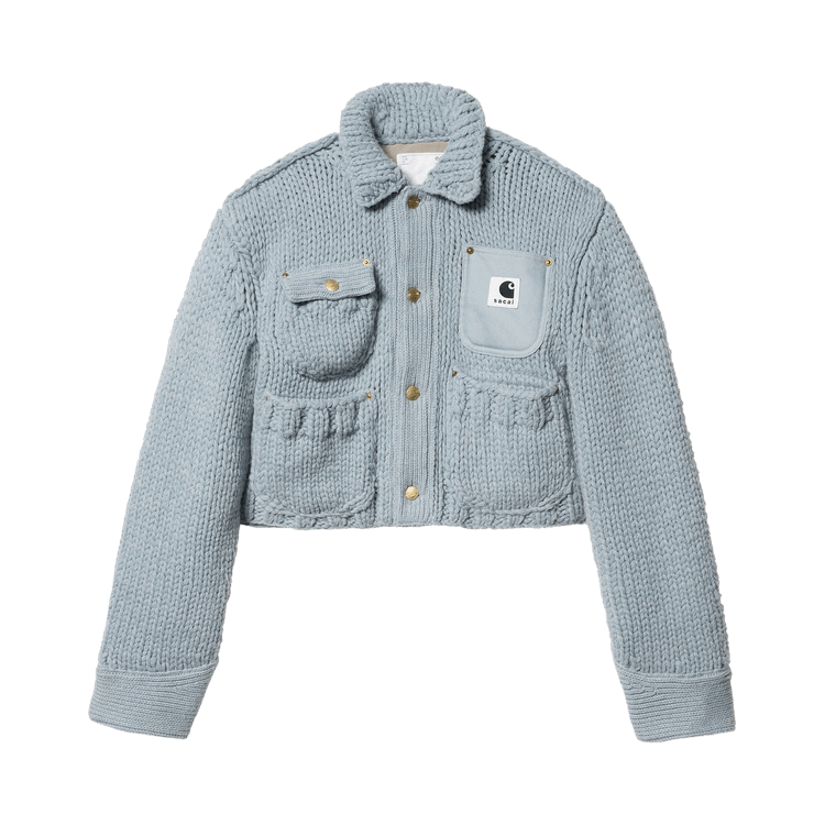 Buy Carhartt WIP x Sacai Knit Jacket Michigan 'Light Blue
