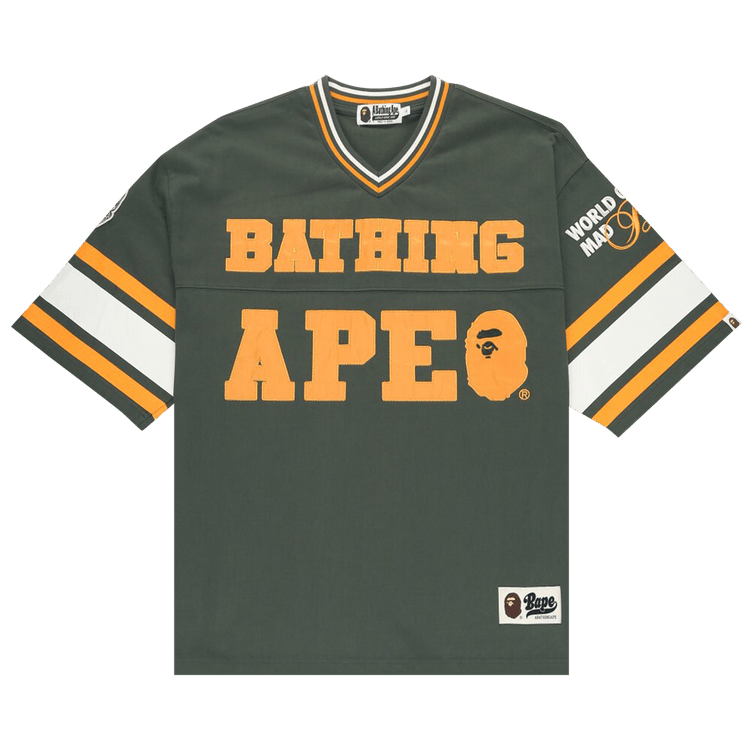 Buy BAPE Football Jersey 'Green' - 1J30 109 013 GREEN | GOAT