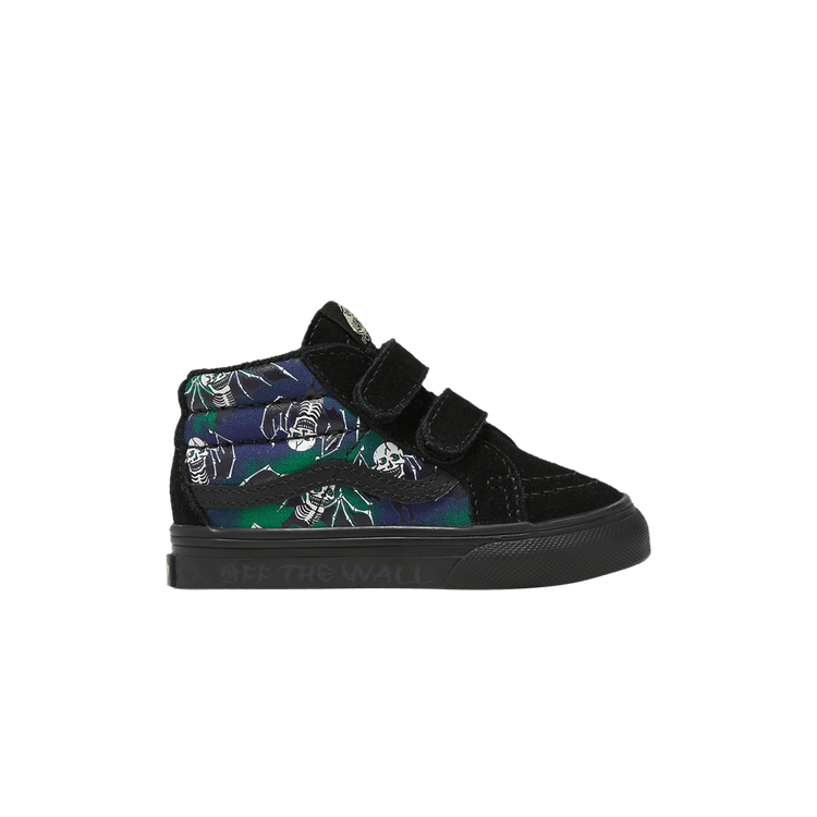 Sk8-Mid Reissue V Toddler 'Glow-In-The-Dark Skull Print'