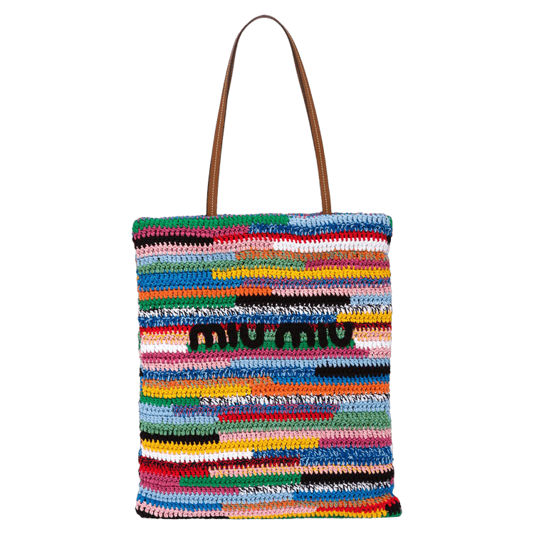Buy Miu Miu Crochet Tote Bag 'Multicolor' - 5BG248 2F46