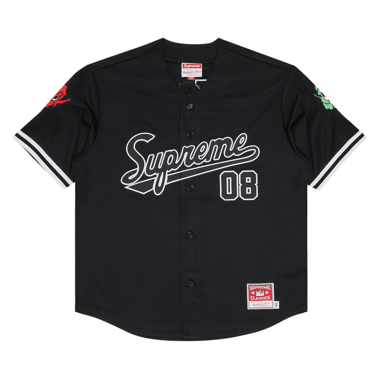 【SUPREME】STAR FOOTBALL JERSEY BLACK - 24FW Buy Supreme x Mitchell & Ness Downtown Hell Baseball Jersey