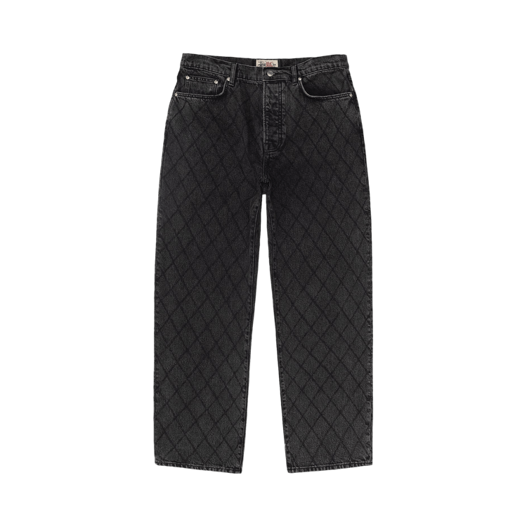 Buy Stussy Big Ol' Jean Quilted Denim 'Black' - 116635 BLAC | GOAT