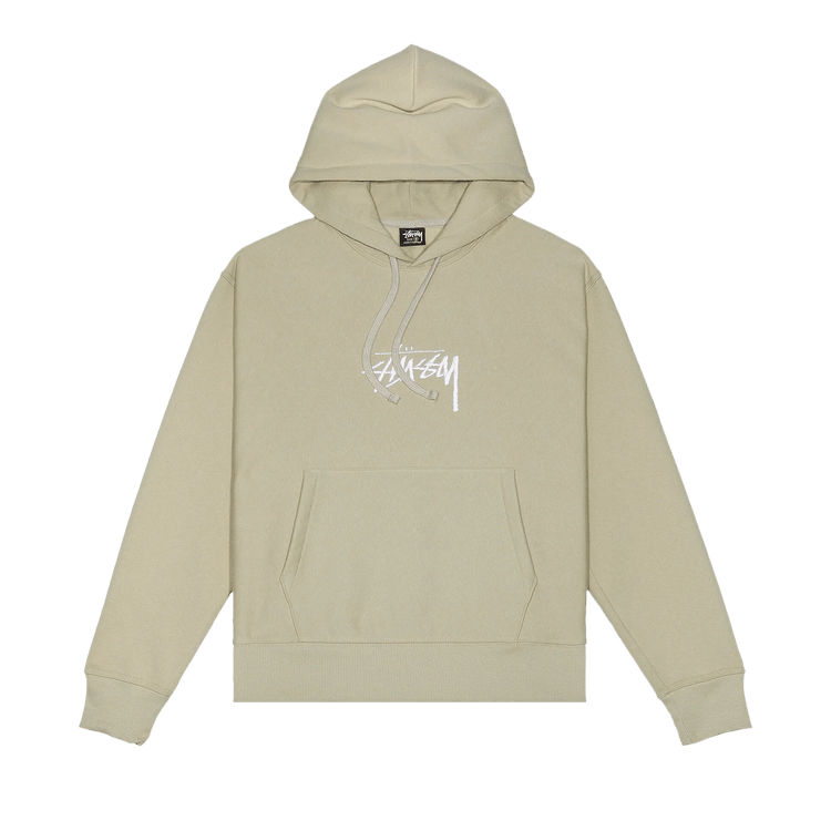Beige stussy hoodie new arrivals
