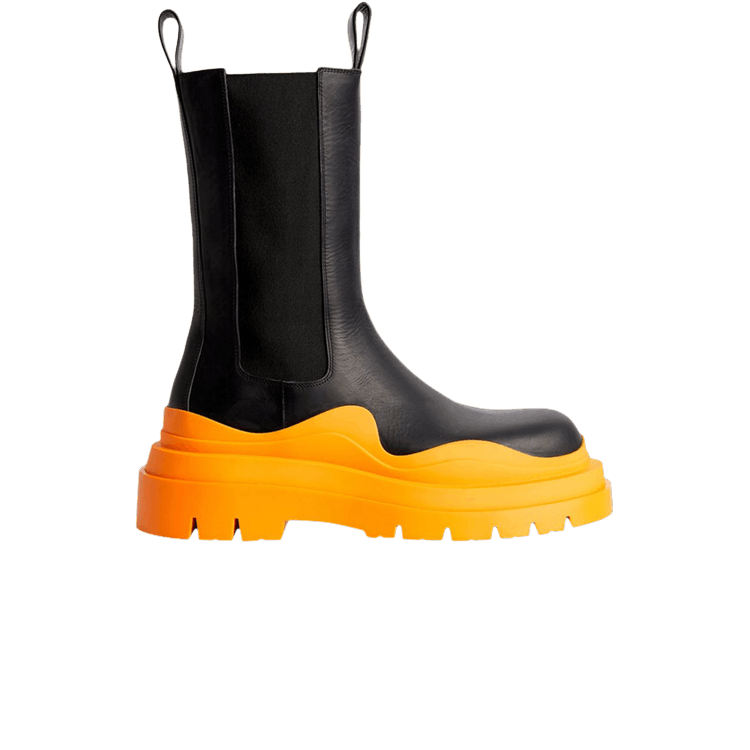 Buy Bottega Veneta Tire Boot 'Black Tangerine' - 630284