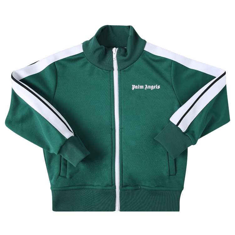 Buy Palm Angels Kids Track Jacket 'Green/White