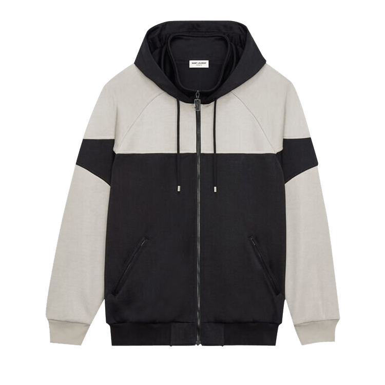 注目の福袋をピックアップ！ Buy Saint Laurent Zip Up Hoodie 'Black/Pearl' - 754100 Y37IT 財布・ケース・小物入れ