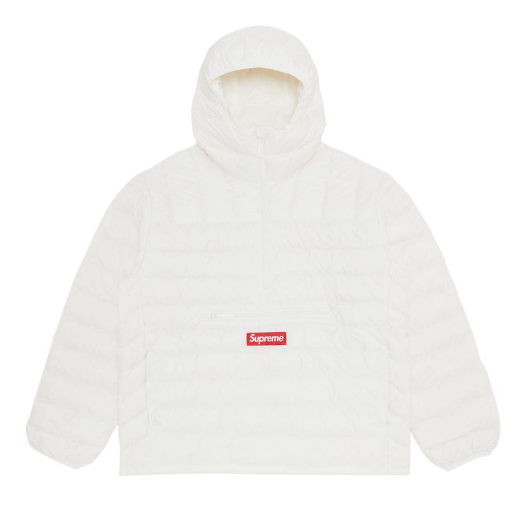 Supreme Micro Down Half Zip Pullover 白 Supreme Micro Down Half Zip Hooded Pullover (FW24) - $238