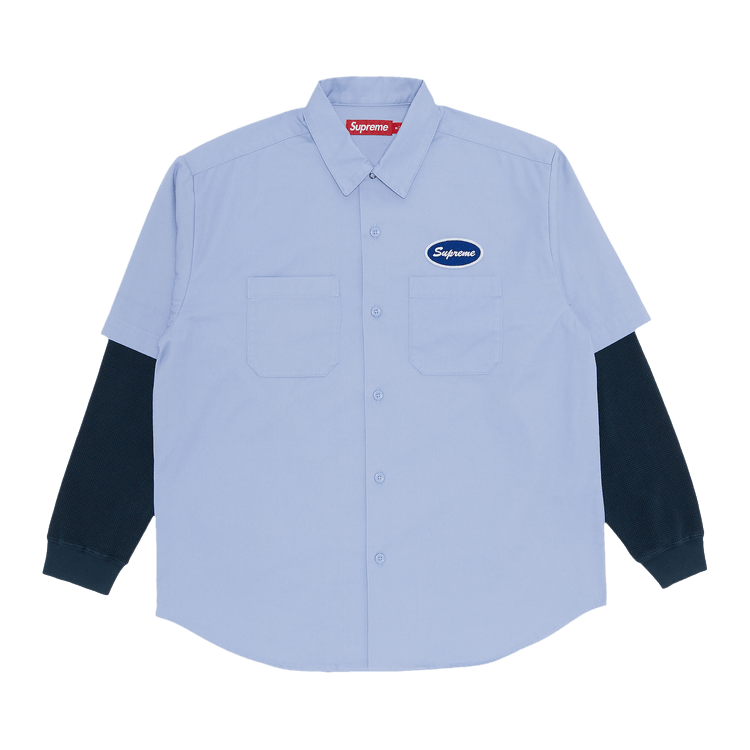 Buy Supreme Thermal Sleeve Work Shirt 'Light Blue' - FW23S34 LIGHT