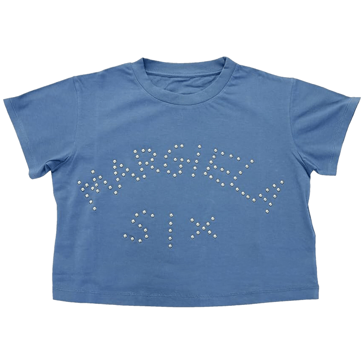 エムエムシックス MM6 レディース Ｔシャツ ブランド メゾンマルジェラ S62GD0121 S23588 523 ブルー系 apparel-01 ts-01 sm-02 MM6 エムエムシックス レディース Tシャツ ブランド メゾン
