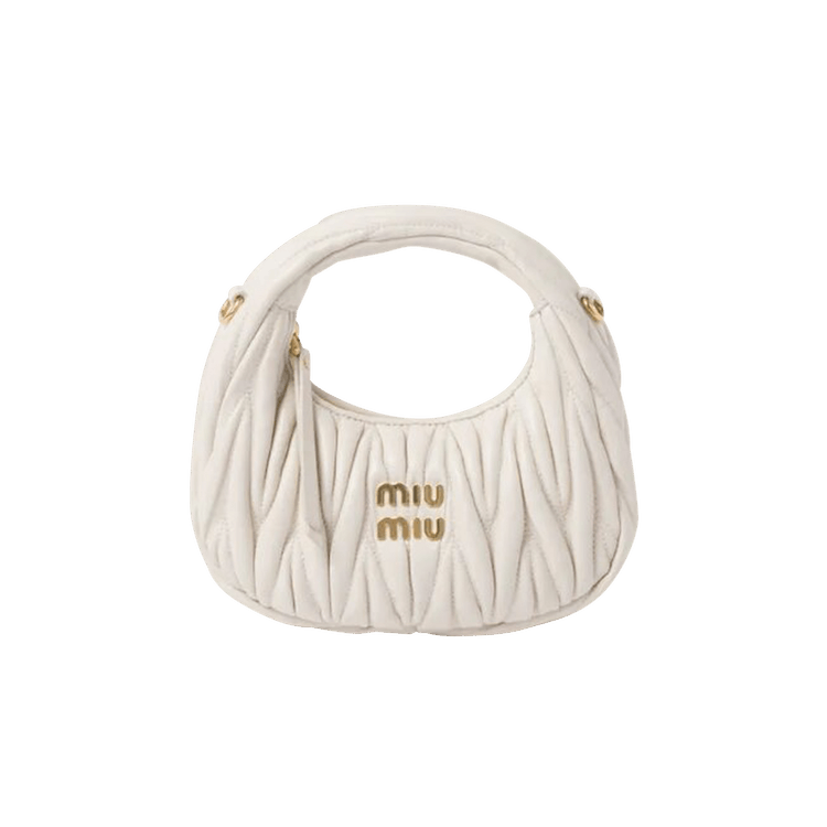 Buy Miu Miu Matelasse Mini Hobo Bag 'White' - 5BP078 V OOO
