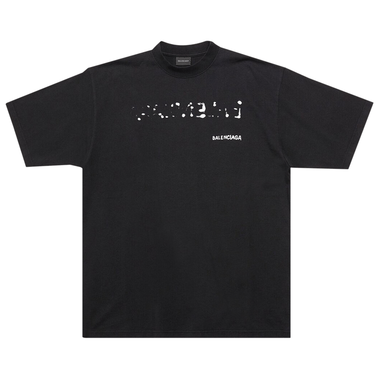 Buy Balenciaga Large Fit T-Shirt 'Black/White' - 641655 TOVO5 1070