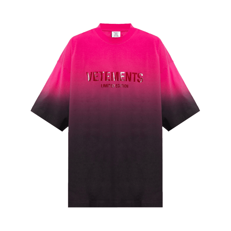 Buy Vetements Gradient Logo Limited Edition T-Shirt 'Pink