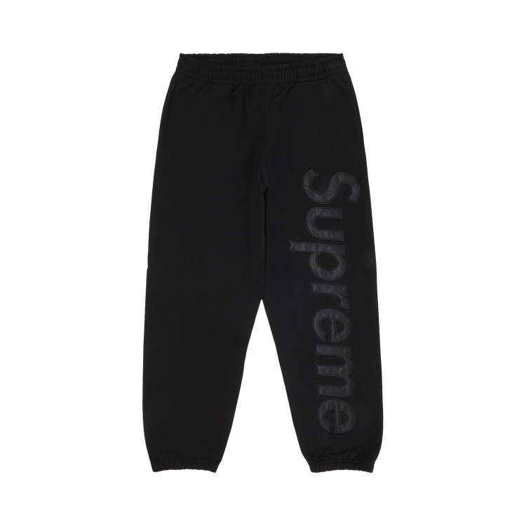 Buy Supreme Satin Appliqué Sweatpant 'Black' - FW23P104 BLACK | GOAT