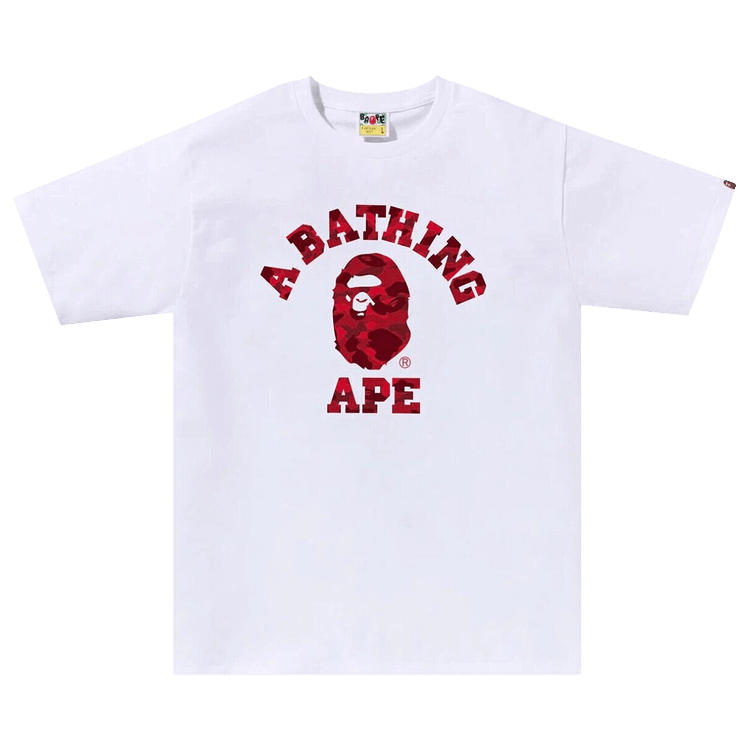 Bape - Color Camo College Tee White /Red (SS23)1