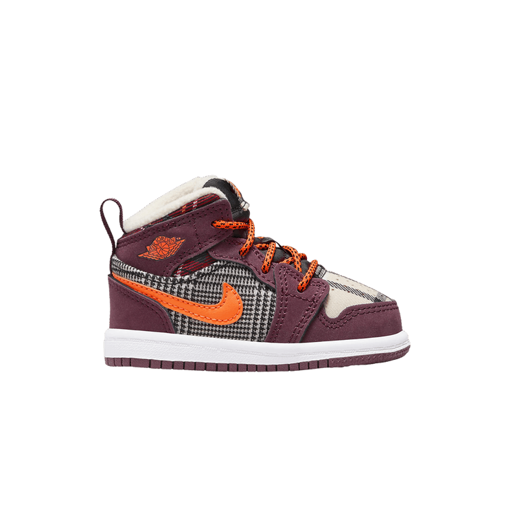 Jordan 1 Mid SE Night Maroon Black White Total Orange (TD)