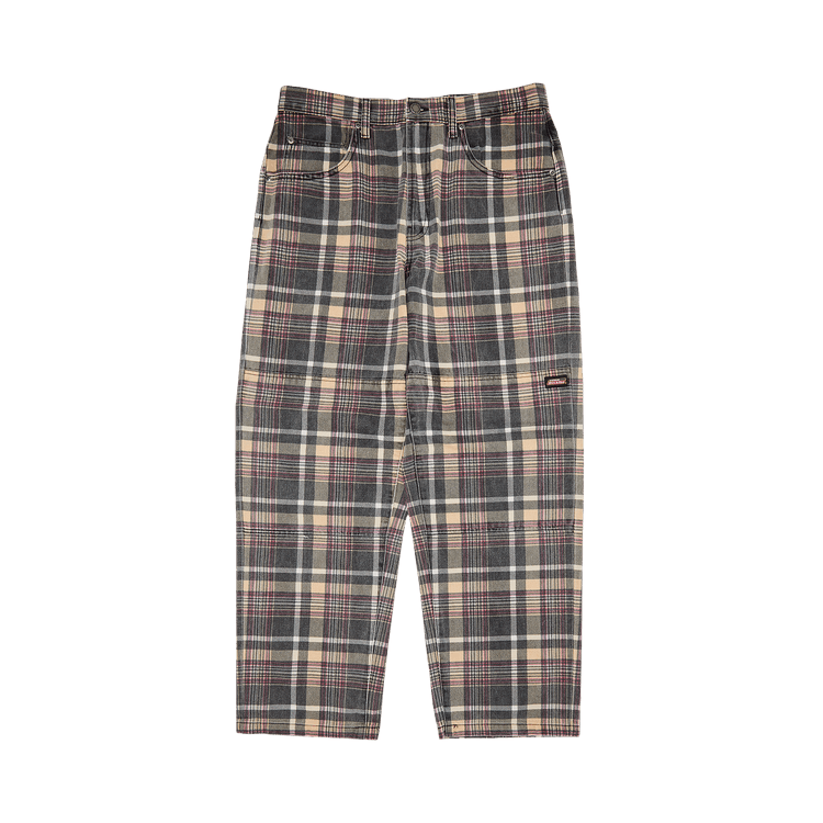 Buy Supreme x Dickies Double Knee Baggy Jean 'Black Plaid Buy Supreme x Dickies Double Knee Baggy Jean 'Black Plaid