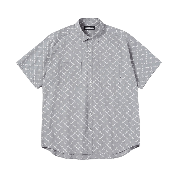 Buy Neighborhood Monogram Short-Sleeve Shirt 'Grey' - 221TSNH