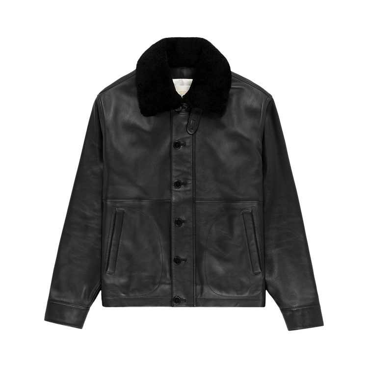 Buy Aimé Leon Dore Leather N-1 Deck Jacket 'Jet Black