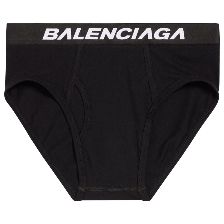 Buy Balenciaga Racer Logo Waistband Briefs 'Black' - 766943 4B7B2 1060