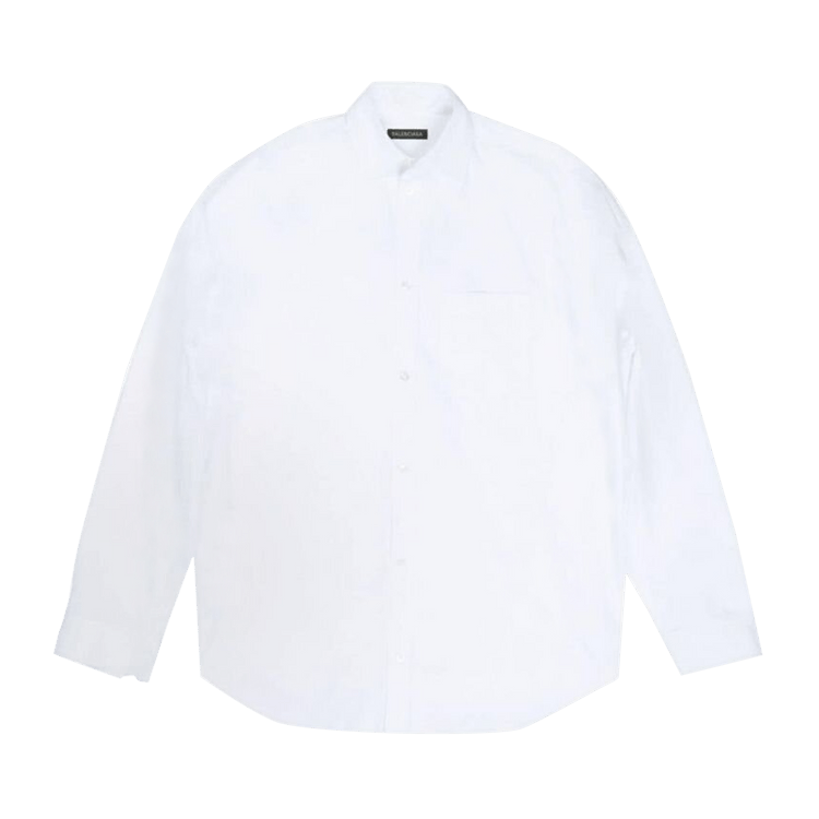 Tシャツ・カットソー BALENCIAGA SS25 L/S COCOON SHIRT (814121TRLD5 2135) Balenciaga Logo Striped Silk Cocoon Shirt | Neiman Marcus