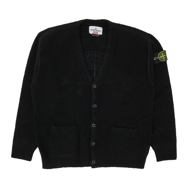 Buy Supreme x Stone Island Bouclé Cardigan 'Black' - FW23SK1 BLACK