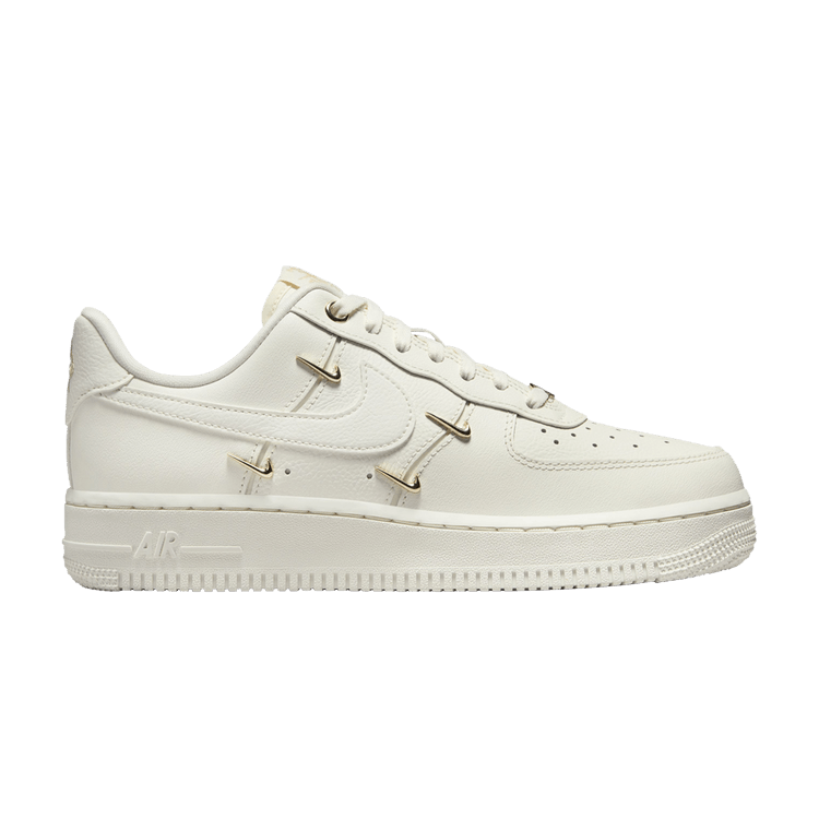 Size 5.5 Wmns Air Force 1 07 LX Mini Swoosh Metallic Gold