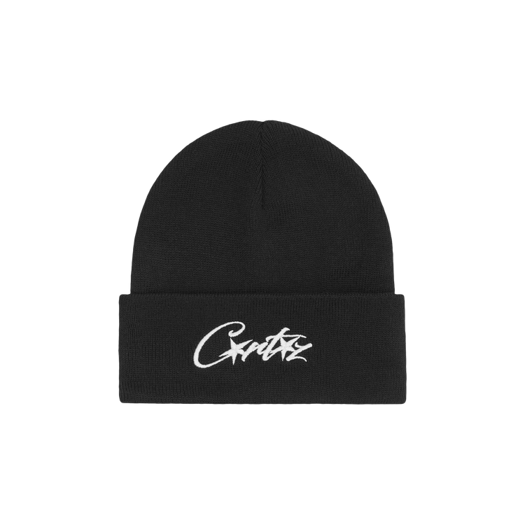 corteiz ビーニー　カモ knit-stripe-beanie-v2-black-