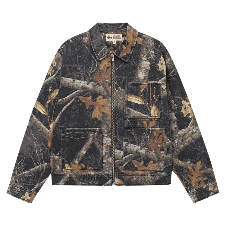 売れ筋がひ新作！ Buy 115683P - 'Black' Edge Realtree Jacket Work Zip Stussy Gジャン+デニムジャケット